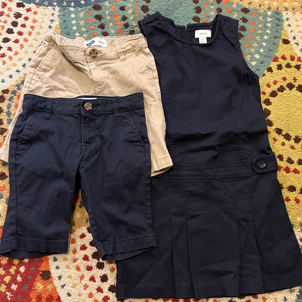 Size 8 Uniform dress and shorts